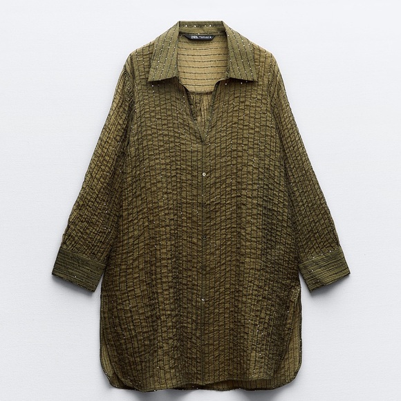 Zara Sequin Tunic Shirt & Pants Set - Picture 4 of 9